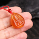 Natural amber beeswax chicken fat red gold amber raw stone single seed baby Buddha boy Buddha prince Buddha protection and safety pendant pendant same style shipped randomly