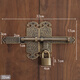 Chinese style copper thickened latch old wooden door lock garden ancient building courtyard door latch antique door buckle copper door bolt engraved 32cm antique copper