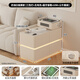 Isabel sofa side cabinet storage cabinet living room small apartment multi-functional partition cabinet side cabinet side table solid wood slate coffee table white 80cm drawer style speaker + USB + socket