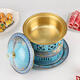 Xingshui Copper Art cloisonné copper hot pot thickened pure copper enamel alcohol hot pot one person one pot red copper single small hot pot Chinese style white single pot 18cm