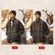 Jeanswest 560G schwerer ethnischer Strickjacke Herren Herbst und Winterstil Dicked großer Retro Jacquard Strickjacke Khaki Khaki [560g schwer] 2xl geeignet für 160-180jin [Jin gleich 0,5 kg]