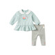 David Bella (Dave/Bella) modische Mädchen entsprechen dem zweiteiligen Kinder-Set für Kinder für Herbst und Kleinkinder Frühling und Herbstgrün [DBM16820] 66 cm (12m (empfohlene Höhe 59-66 cm)))