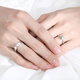 EothPT950 Platinum 1 Carat Moissanite Diamond Couple Ring Female Pair Ring Lover 520 Birthday Gift for Girlfriend Pair PT950 Platinum Moissanite Ring + Certificate