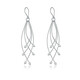 Jincaifu PT950 high-quality curved tassel platinum earrings platinum earrings earrings earrings platinum curved tassel earrings about 5g