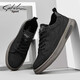 
Shachi men's shoes spring and autumn board shoes men's casual shoes fashion canvas shoes lace-up soft sole casual versatile sports shoes trend black 39 leather shoes size