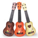 Kinder Anfänger Erwachsene Musikgitarre Simulation Medium Ukulele Gitarren-Musikinstrument Klavier Baby Plastikspielzeug Abschlusssaison Geschenkanpassung Little Love Gitarre-Brown Color 38cm + Brack Senden Tutorial + String + Pick