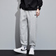 Pantalones de Zhumoke Autumn and Winter, más pantalones engrosados ​​de terciopelo para pantalones casuales de otoño de otoño masculinos sueltos y versátiles de moda Wei Nine-Cropped Pants más gris de terciopelo (6189) XL (125-155Jin [Jin equivale a 0.5 kg])