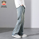 
Big Mouth Monkey (paul frank) American wide-leg jeans men's autumn and winter loose new casual straight-leg trendy brand high street slim pants men's clothing Nostalgic blue 9901H [official authentic] XL [recommended 140-160Jin [Jin equals 0.5 kg]]