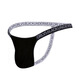 
Men's underwear Bikini-style sexy hollow men's thong modal low waist solid color comfortable breathable shorts Black XL