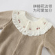 Bali Piggy Baby Girl Winter Clothes, Lamb's Velvet Thick Warm Autumn and Winter Outing Clothes, Plush Cute Baby Onesie, Beige 80cm