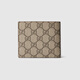 GUCCI Gucci brown interior GG bifold wallet Beige and ebony