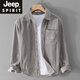 Jeep Spirit Spirit Spring de manga larga para hombres Camiseta de pana de gama alta y solapa de otoño Camiseta de alta gama de hombres de terciopelo rayado grueso de color rayado