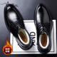 Millies Winter Herren Lederschuhe hohe Obert-Dicke-Wollgeschäft Casual Schuhe kaltes und warmes Lederschuhe Herren U1365 Black 41