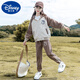 Disney (Disney) Girls Spring and Autumn Suit Set 2024 New Big Children's Women's Clothing Fashionable Sports Two-Piece Set Children's Girls Autumn Clothes BQ1396 Black [Coat + Pants] 110cm