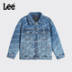 Lee men's and women's denim clothing for autumn students' pure cotton gradient all-over printing casual trendy children's jacket children's clothing new retro resurgence blue 140cm Lee men's and women's denim clothing for autumn students' pure cotton gradient all-over printing casual trendy children's jacket children's clothing new retro resurgence blue 140cm