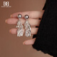 DAISY DREAM 925 Silver Needle Long Feather Pearl Earrings for Women 2025 New Hot Style Earrings Light Luxurious High-end Ear Jewelry 925 Silver Needle Tassel Feather Pearl Earrings