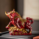 Porcelain brand tea Ox turns color color-changing tea pet ornaments Zodiac tea play tea table creative personality interesting can raise tea table accessories <Battle Cow> Color-changing tea pet