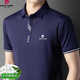 
Pier Cardin brand mulberry silk short-sleeved T-shirt men's summer thin casual business lapel POLO Paul shirt half-sleeved top blue 17088A-L