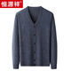 Hengyuanxiang suéter de cardigan Cardigan de mediana edad y ancianos, suéter de peluche de ancianos y primavera de ancianos, otoño e invierno, ropa de peluche en espesas, ropa de camello suelta [Pure New 100] L 175/92 [recomendado 135-150]