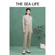 THE SEA LIFE Ou Hai Yisheng High-waisted straight-leg pants 24 years of autumn and winter high-elastic temperament tea-color trousers 12128 brown S