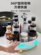 Camellia Valley Seasoning Combination Set Home Kitchen Salt Seasoning Jar Storage Box for Soy Sauce and Vinegar Bottle Tray Rotating Basin Storage Rack 360 Rotation A Can Hold 11 Bottles or More of Seasoning) High Style