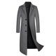 Pierre Cardin High-End New Herren-doppelseitige Schafe. Samtmantel Männer ausgedehntes überkneeges Wollgrabenschicht grau 175/l