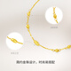 Saturday Fortune (ZLF) Yellow 18K Gold Bracelet Women's Small Golden Bean Transfer Color Gold Bracelet Birthday K Yellow-16+2.5cm Tail Chain 1.1-1.3g