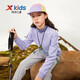 XTEP [Outdoor Sports] Children's Clothing Children's Sweatshirts for Middle and Large Boys and Girls Pullover Versatile Fashion Casual Sweatshirt Garlic Purple 120 cm