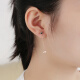 Wuxi 18K gold earrings 18K rose gold ear wire color gold earrings long KISSME earrings new earrings stars whispering female Korean style earrings for girlfriend rose color