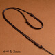 Hand-woven Nine Vehicles Vajra Knot Wax Rope Pendant Lanyard Men and Women Jade Pendant Jade Pendant Buddha Medal Adjustable Necklace Rope Brown-2.0mm