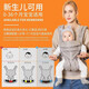 egobaby 腰凳婴儿背带轻便四季宝宝外出360全阶段前后两用抱抱托抱娃神器 透气纯棉灰色