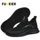 Fumeier Labour Protection Shoes Herren sommer atmungsaktiv nicht rutschfestem Stahlkopf Anti-Schlupf-Anti-Smashing und Anti-PUNKTURE-KEA-Resistente Schutzsicherheitsschuhe Bauweite für Bauschuhe alte Schuhe [professioneller Anti-Schlupfe] Anti-Smashing und Anti-Klumpen 42