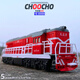 Kaiwei (Kaiwei) 1/87 Dongfeng Metal Train Modèle rétro Simulation Moteur à vapeur Locomotive pour enfants Gree Blue Blue Red Red Three Section Combinaison