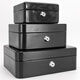 
Haysdik portable cash register box saving box safe tool storage box key black 25*20*9cm HKCL-854
