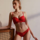 Chun Linke's new style embroidered bra sexy lace push-up bra set animal year red women's underwear bra red 70B