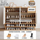 LEADTEK Shoe Cabinet Door Entrance Cabinet Solid Wood Shoe Cabinet Household Door Multi-layer Household Shoe Storage Integrated Wall-Back Entrance Cabinet [Shop Manager Recommended] Cherry Wood 100*32*100