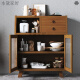 Yanlan coffee machine cabinet sideboard modern minimalist wine cabinet tea cabinet bamboo home living room side cabinet wall storage Nordic single door storage cabinet 0x0x0cm3 door