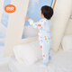 Liangliang baby sleeping bag summer air-conditioned room anti-kick quilt baby pure cotton detachable sleeve children's sleeping bag puzzle blue autumn and winter style suitable for 15-20 3XL (recommended height 110-125cm)