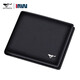 
Seven Wolf Deerskin Wallet Men's Short Leather Casual Wallet Multi-Card Gift Box Father's Day Gift Practical Gift for Dad Black-Gift Box Pack