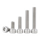 Guwanji M1.4-M10 304 stainless steel hexagon socket screw cup head bolt cylindrical head extension M2M3M4M5M6M8 M8x35 (50 pieces)