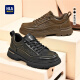 Hailan Home (HLA) Herrenschuhe Retro Wear-Resistant Schnürfrequenz kostenloser Freier Arbeitsschuhe Low Top Outdoor Herren Black 43