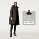 Tambor down jacket women's long fashion casual versatile warm thickened hooded bread jacket 530836Z Elephant Coffee 165