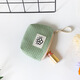 OEMG ZIP Billetera Mini Waffle Small Willet Ins Fresh Student Llevar bolsas de monedas Almacenamiento de lápiz verde Bolsa pequeña