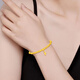 Ticos nationaler Trend steigt und steigend Gold 999 Gold Fortune Perlenarmband für Frauen 5d Hart Gold Bambusarmband Geburtstag Geschenk
