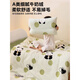 Hongdou Home Textiles Winter Milk Velvet Bed Three-piece Set Plus Velvet Warm Kindergarten Printed Quilt Cover Single Double-sided Velvet Thickened Quilt Cover Lucky Panda Thickened Plus Velvet Soft and Delicate Kindergarten Bed Sheets Three-piece Set Quilt Cover + Pillowcase + Cushion Cover