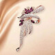 He Niang He Niang temperament brooch women's rhinestone corsage fashion versatile anti-exposure collar pin sweater suit blue cornflower brooch