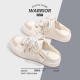 Huili Women's Shoes Lona Zapatos Un pie y la gente perezosa usan zapatos casuales para mujeres D693G Arroz/marrón 37