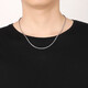 Saturday Fortune (ZLF) PT950 platinum necklace men's melon seed chain platinum simple and elegant chain for boyfriend 13.93g 59cm