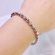 Heye Jewelry Bright Eyes Flash-cut Laser Transfer Beads Platinum Bracelet Women's pt950 Women's Platinum Platinum Platinum 4.5mm Thick 7.90g 16cm Adjustment