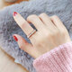 Fat Donglai same style 18k gold ring for women au750 18K gold AU750 rose gold baby's breath couple ring 2025 18K color gold baby's breath ring 4MM US size 5 country